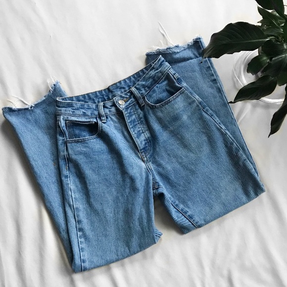 Brandy Melville Denim - Brandy Melville John Galt Cutoff Denim Mom Jeans